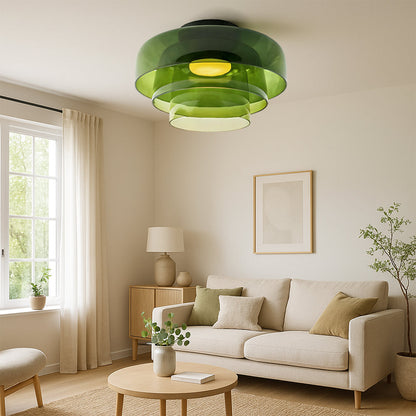 Stylish Green Glass Pendant Light | Modern Ceiling Lamp for Home