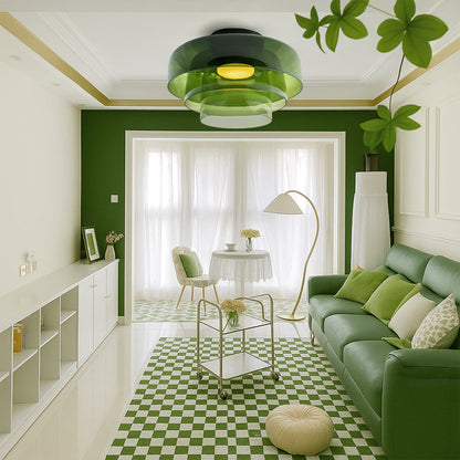 Stylish Green Glass Pendant Light | Modern Ceiling Lamp for Home