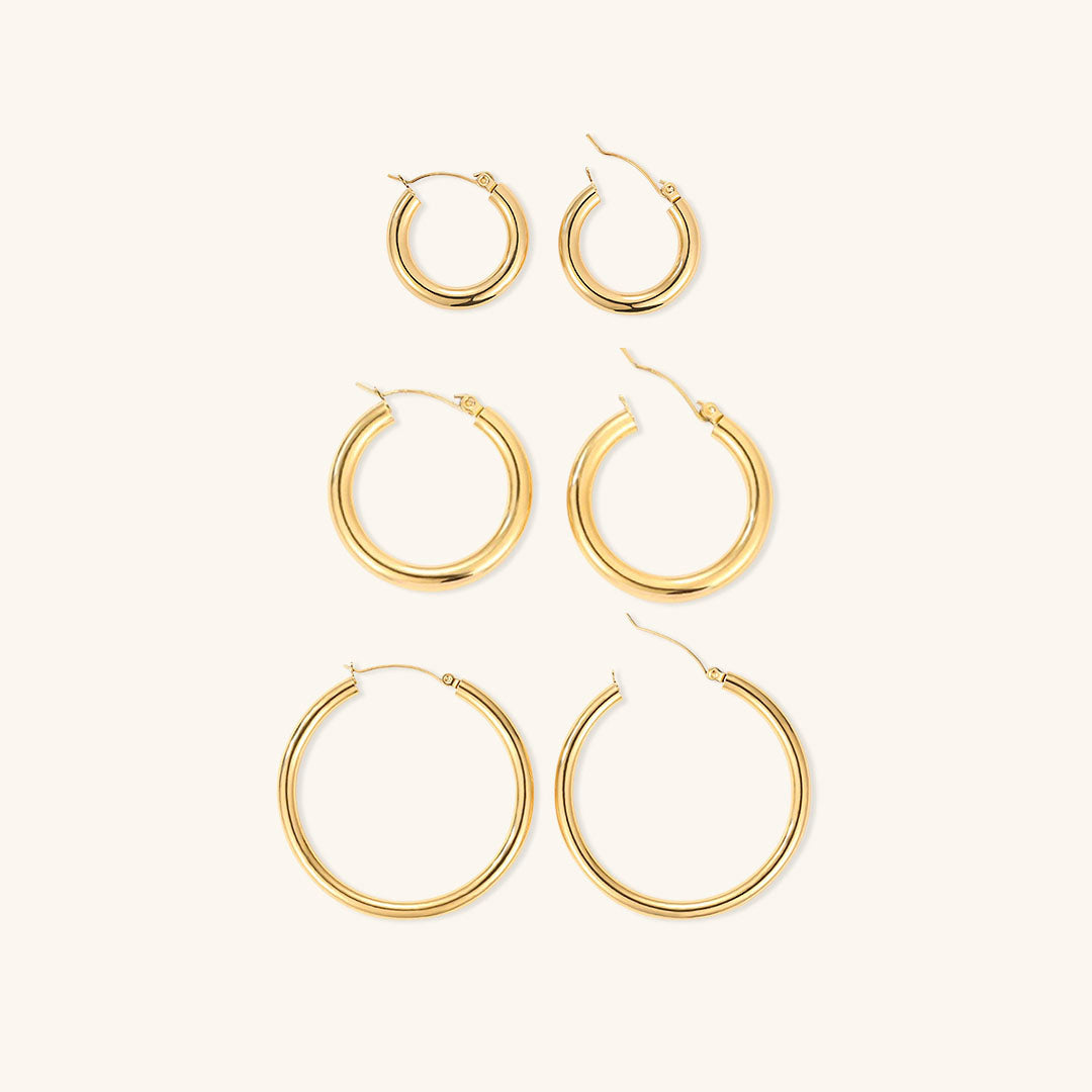 Eloise - Wide Round Hoops — made with care and attention to detail.