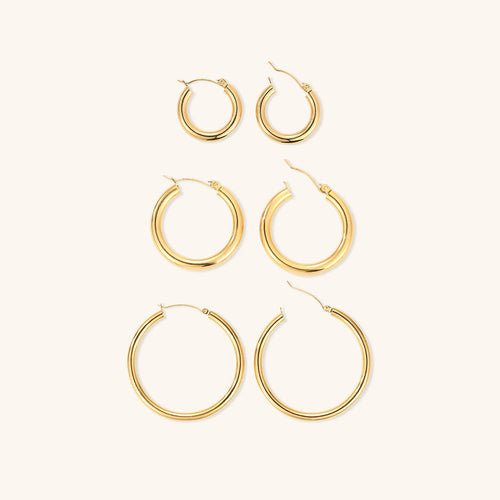 Eloise - Wide Round Hoops — made with care and attention to detail.