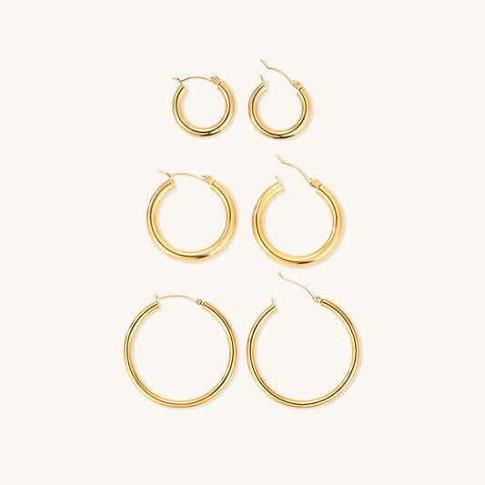 Eloise - Wide Round Hoops — made with care and attention to detail.