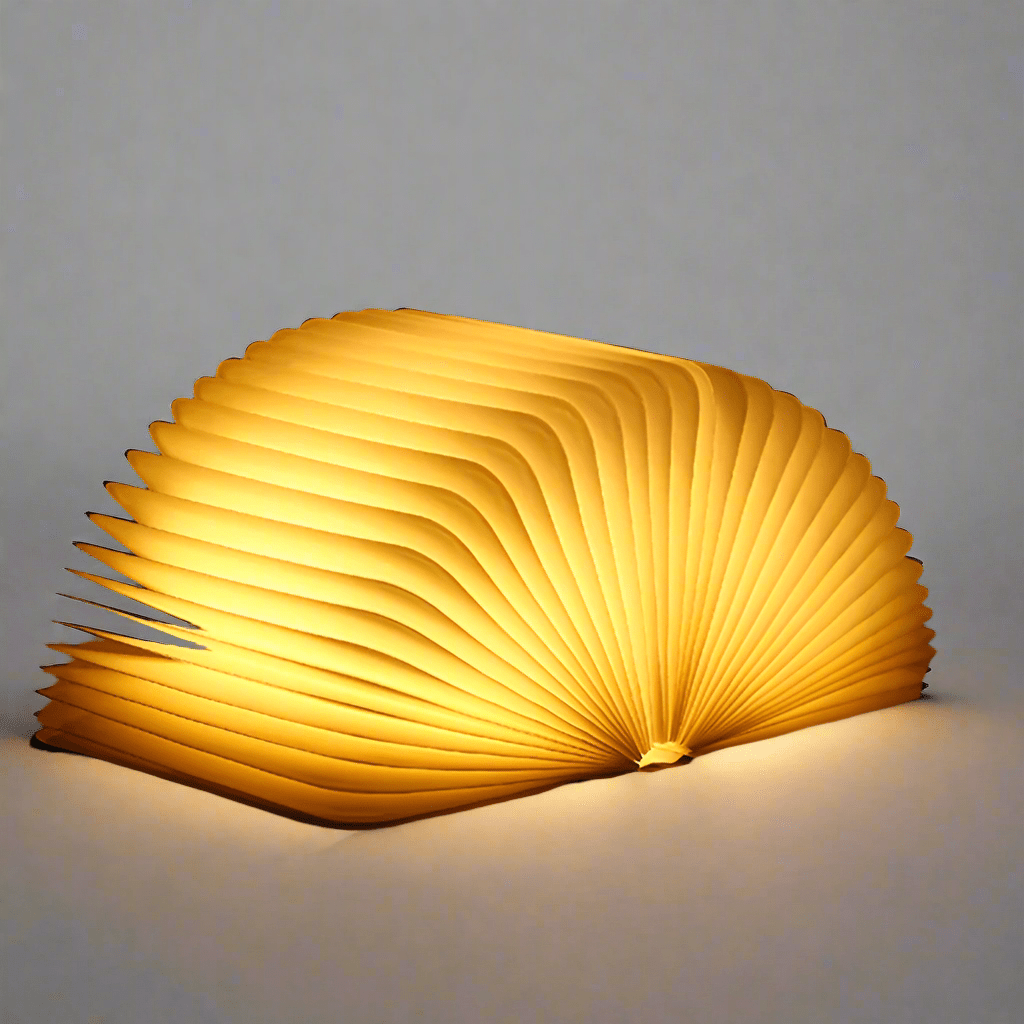 Faltbare Tischlampe, Holz, LED Leselampe