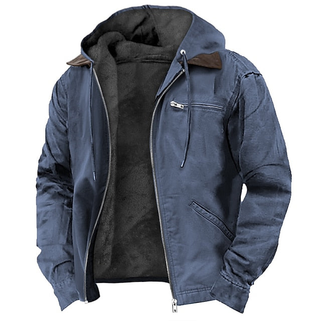 Winterjacke - Herren Freizeitjacke mit Kapuze und Fleece-Futter