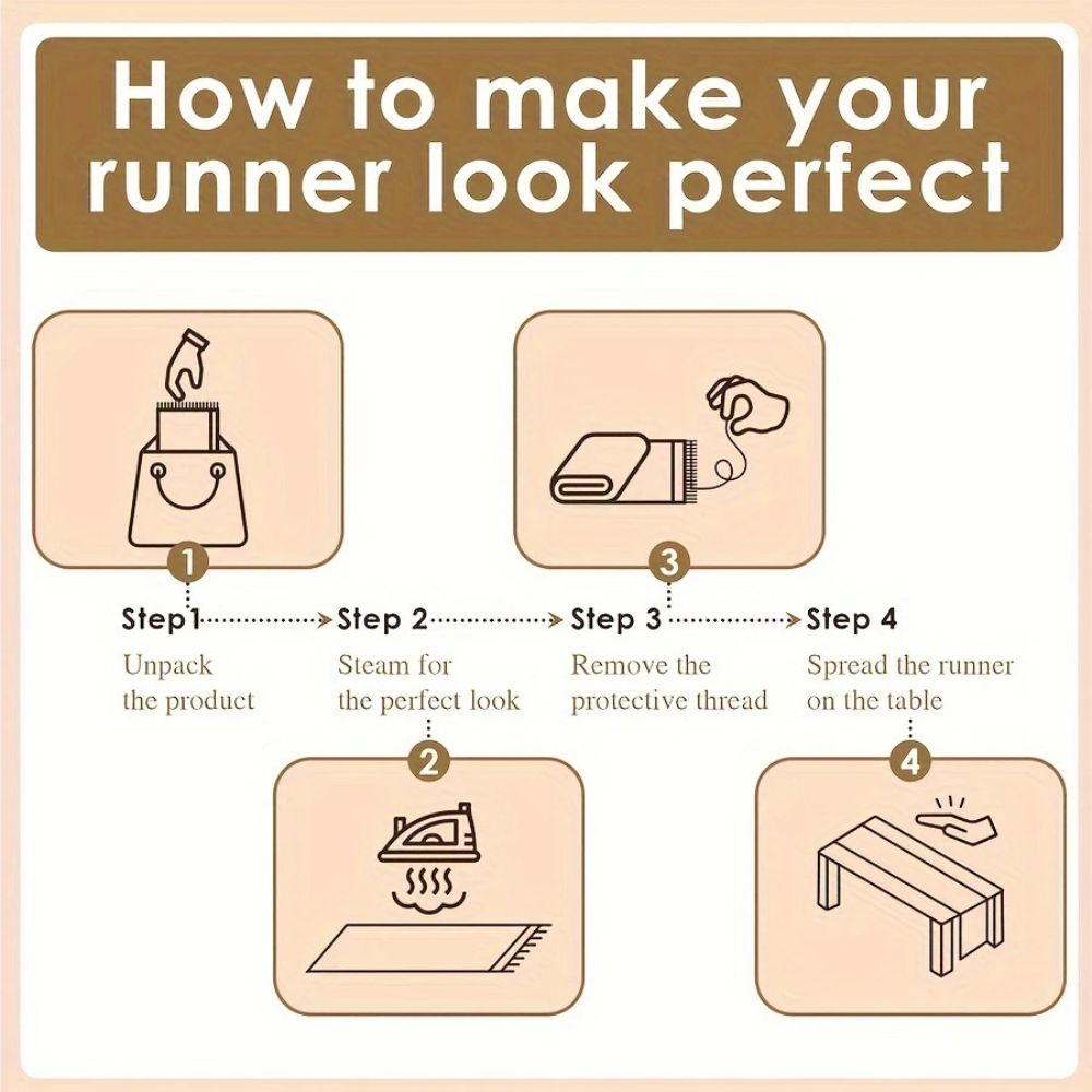 Jute Charm Boho Tischläufer