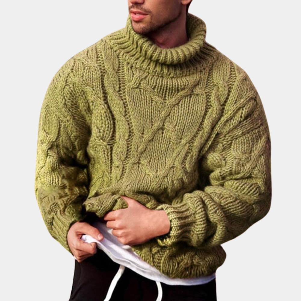 Pull Rollkragen pour hommes | Warmer Strick mit klassischem Alltagsstil