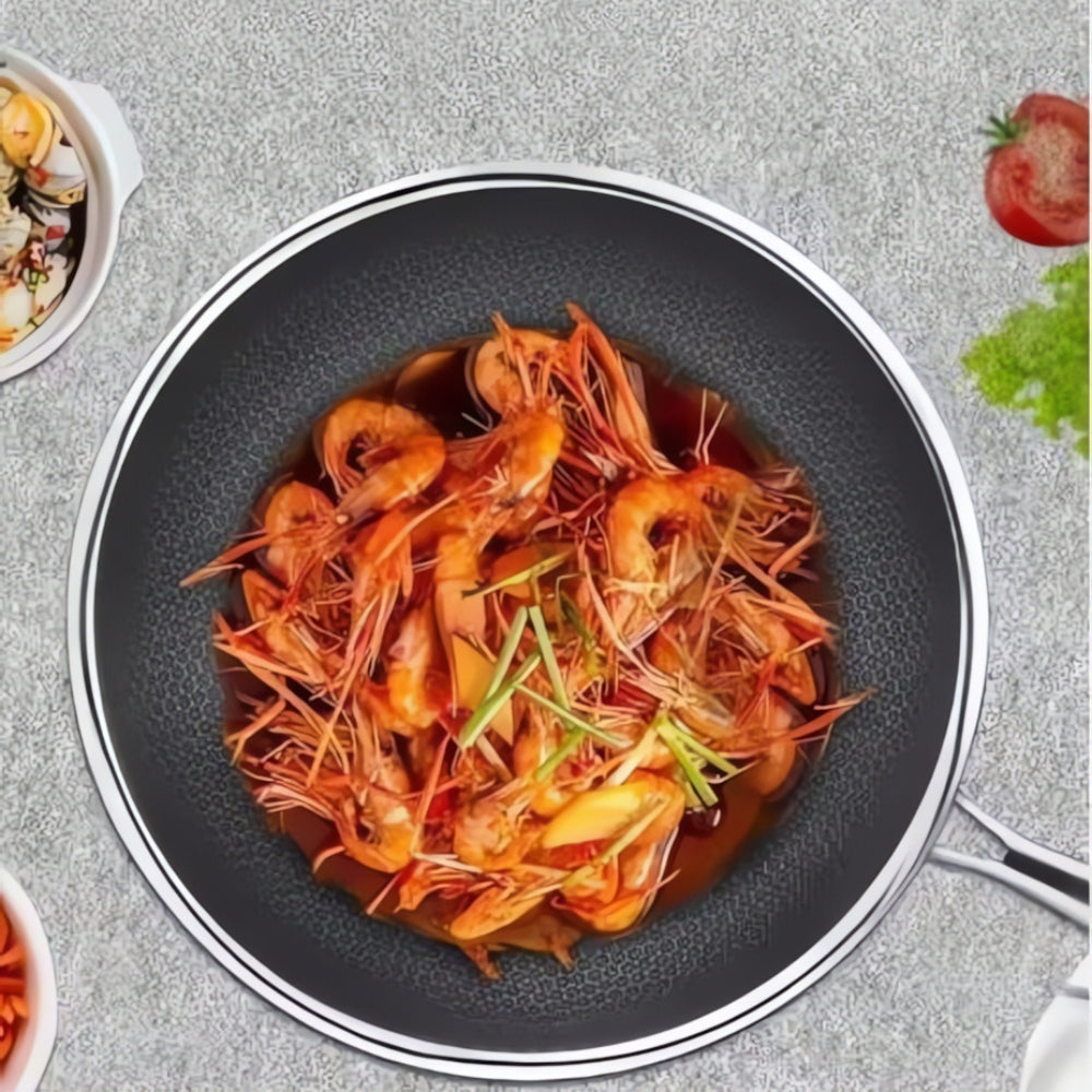 Poêle en titane en acier inoxydable