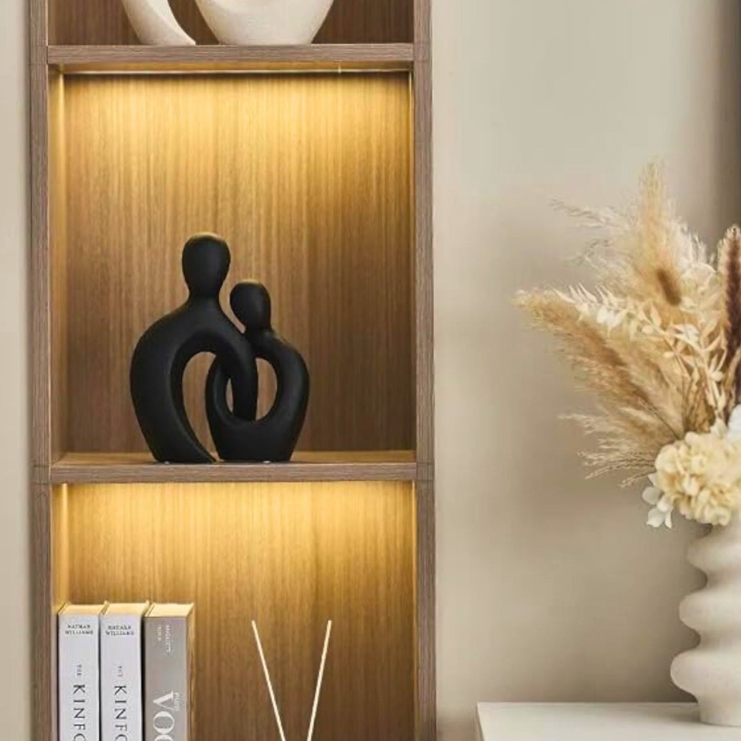 Statue de couple abstraite moderne - Décoration élégante pour couples