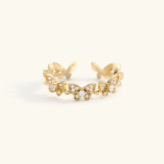 Bague Elle - Butterfly Gold — parfaite pour celles qui privilégient le confort et le design.