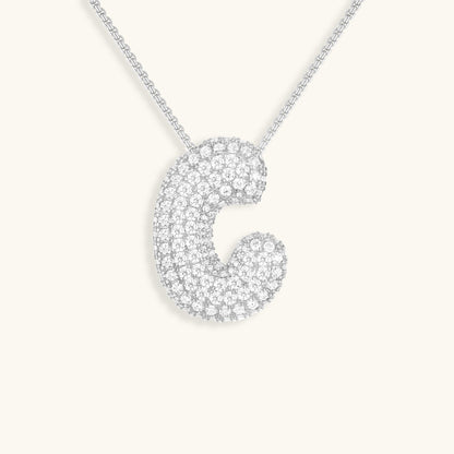 Collier Esme - Initiale en forme de bulle avec diamant — conçu pour inspirer votre style de vie.