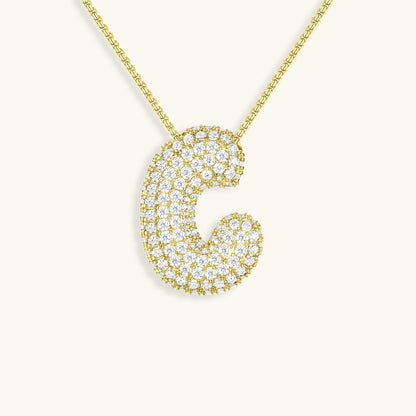 Collier Esme - Initiale en forme de bulle avec diamant — conçu pour inspirer votre style de vie.
