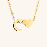 Mallory - Love Initial Letter Necklace — bringing modern charm to your space.