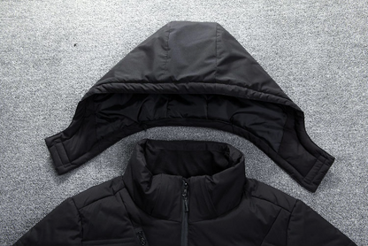 Pufferjacke - Herren warme, gefütterte Daunenjacke mit Kapuze für den Winter