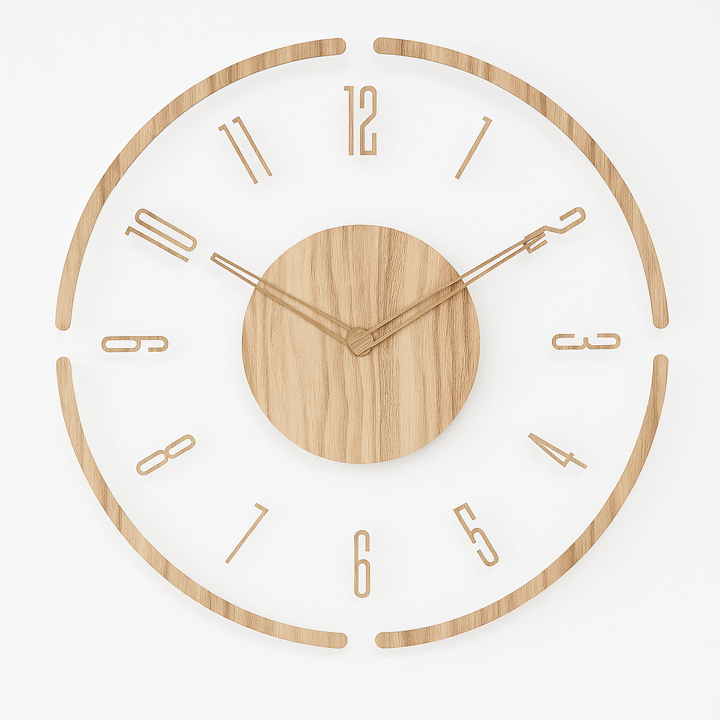 Horloge murale minimaliste en bois écologique de style nordique