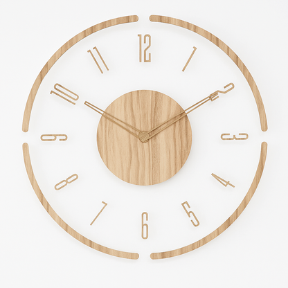 Horloge murale minimaliste en bois écologique de style nordique