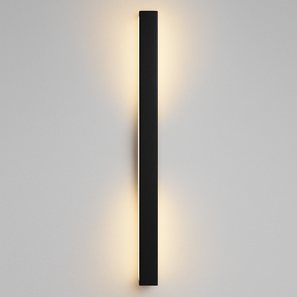 Applique murale LED noire extra-plate d'extérieur - Luminaire de jardin moderne