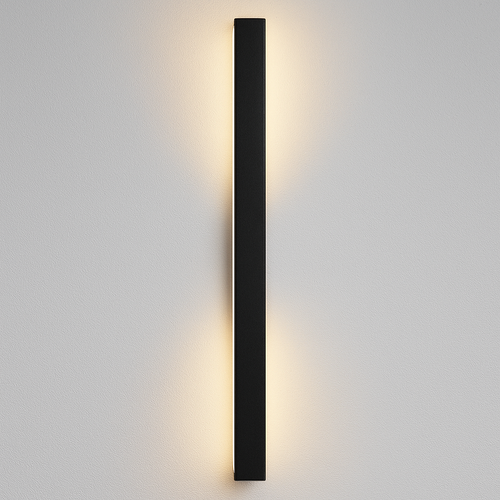 Applique murale LED noire extra-plate d'extérieur - Luminaire de jardin moderne