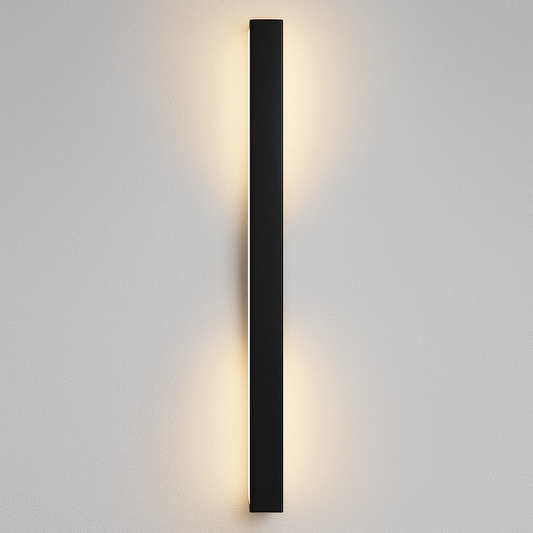 Applique murale LED noire extra-plate d'extérieur - Luminaire de jardin moderne