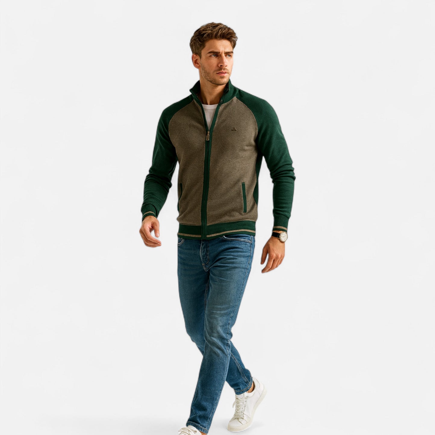 Pull zippé en laine de coton pour hommes | Raffinerter Komfort für kühlere Jahreszeiten