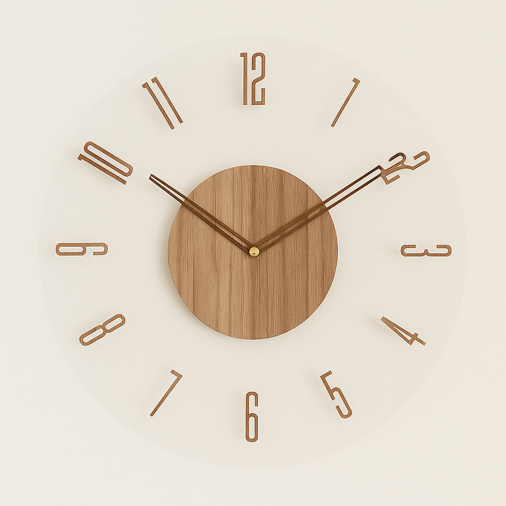 Horloge murale minimaliste en bois écologique de style nordique