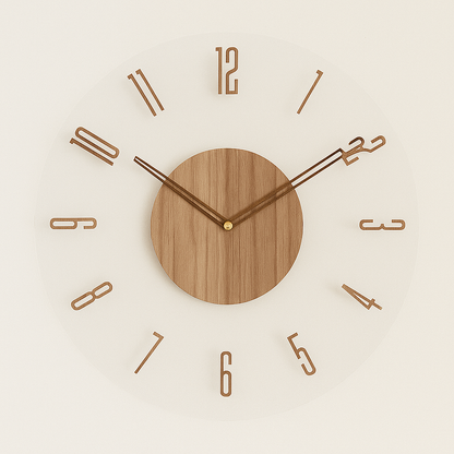 Horloge murale minimaliste en bois écologique de style nordique