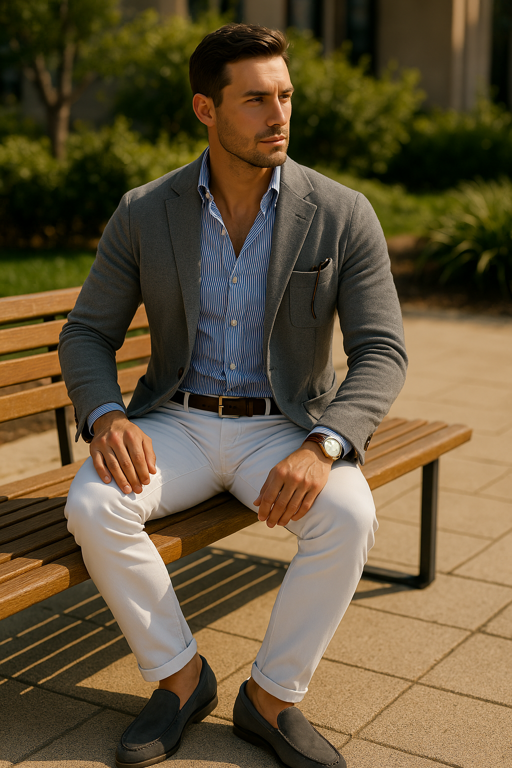 Stylischer Blazer für Herren mit lässigen Knopf-Taschen & Reverskragen – Elegant & Vielseitig