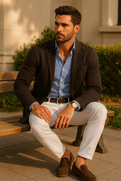 Stylischer Blazer für Herren mit lässigen Knopf-Taschen & Reverskragen – Elegant & Vielseitig