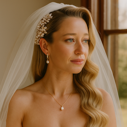 Boucles d'oreilles créoles pendantes en or style diamant — conçues pour une qualité au quotidien.