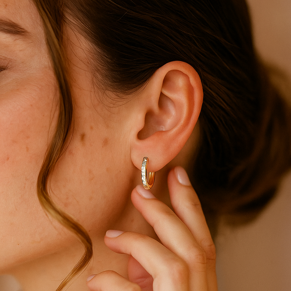 Diamond-Style Gold Drop Hoop Earrings — crafted for everyday quality.