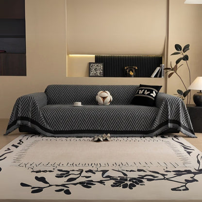 Chevron Haringbone Tassel Bankhoes