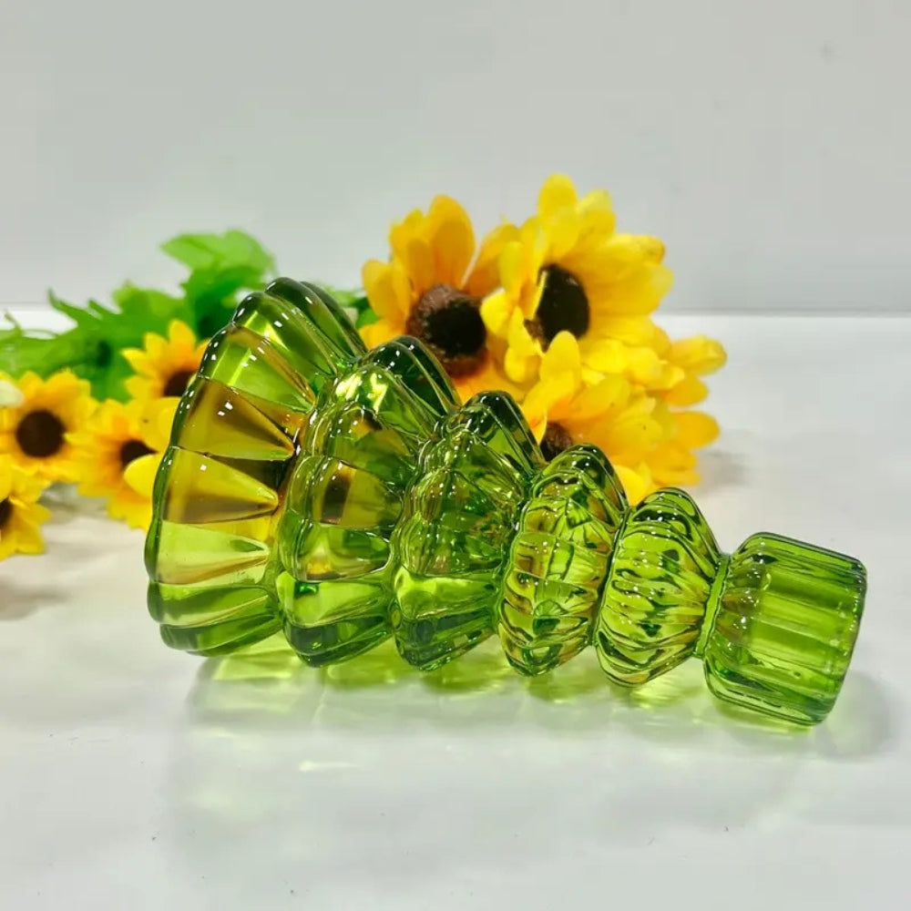 Ensemble de 3 bougeoirs en verre en forme de sapin de Noël pour la décoration des fêtes