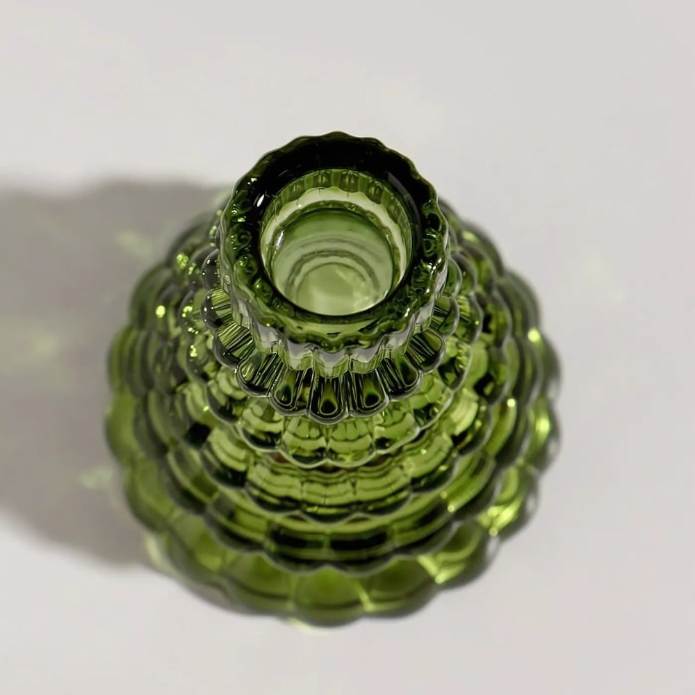 Ensemble de 3 bougeoirs en verre en forme de sapin de Noël pour la décoration des fêtes