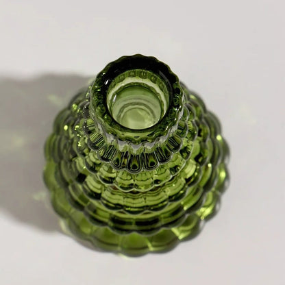 Ensemble de 3 bougeoirs en verre en forme de sapin de Noël pour la décoration des fêtes