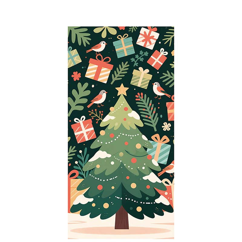 Christmas Door Decoration Panel – Festive Santa & Snowman Banner 90x180cm