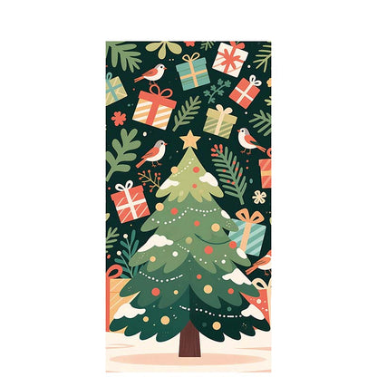 Christmas Door Decoration Panel – Festive Santa & Snowman Banner 90x180cm