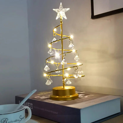 Weihnachtsbaum Nachtlicht - Kristall Design - Batteriebetrieben