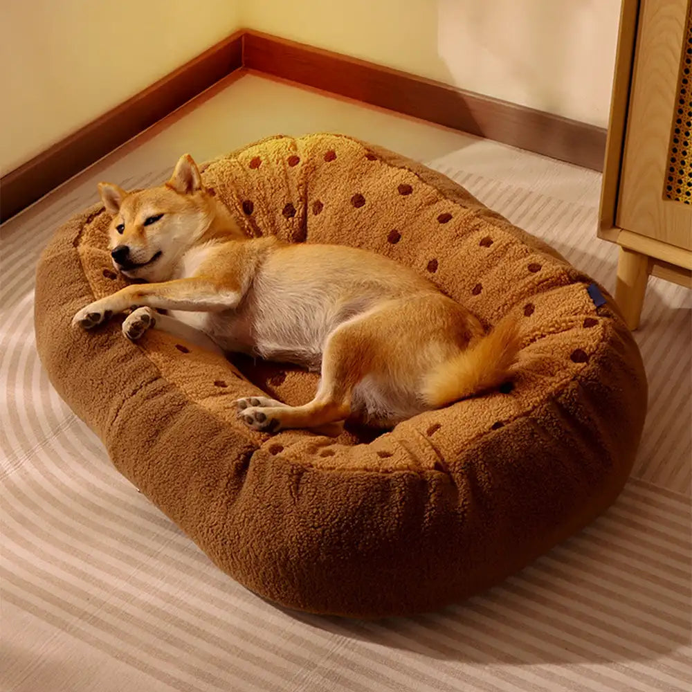 Cozy Plush Deep Sleep Dog Bed for Winter Comfort and Warmth