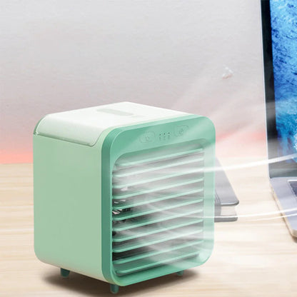 Mini climatiseur portable | Ventilateur USB 3 vitesses avec humidificateur