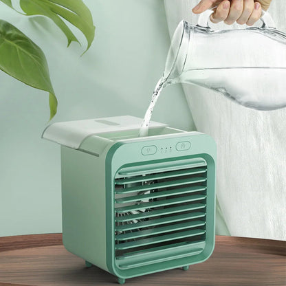 Mini climatiseur portable | Ventilateur USB 3 vitesses avec humidificateur
