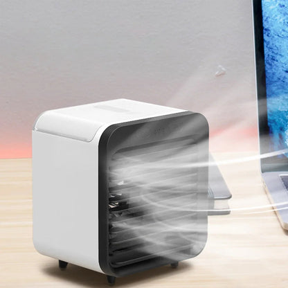 Mini climatiseur portable | Ventilateur USB 3 vitesses avec humidificateur
