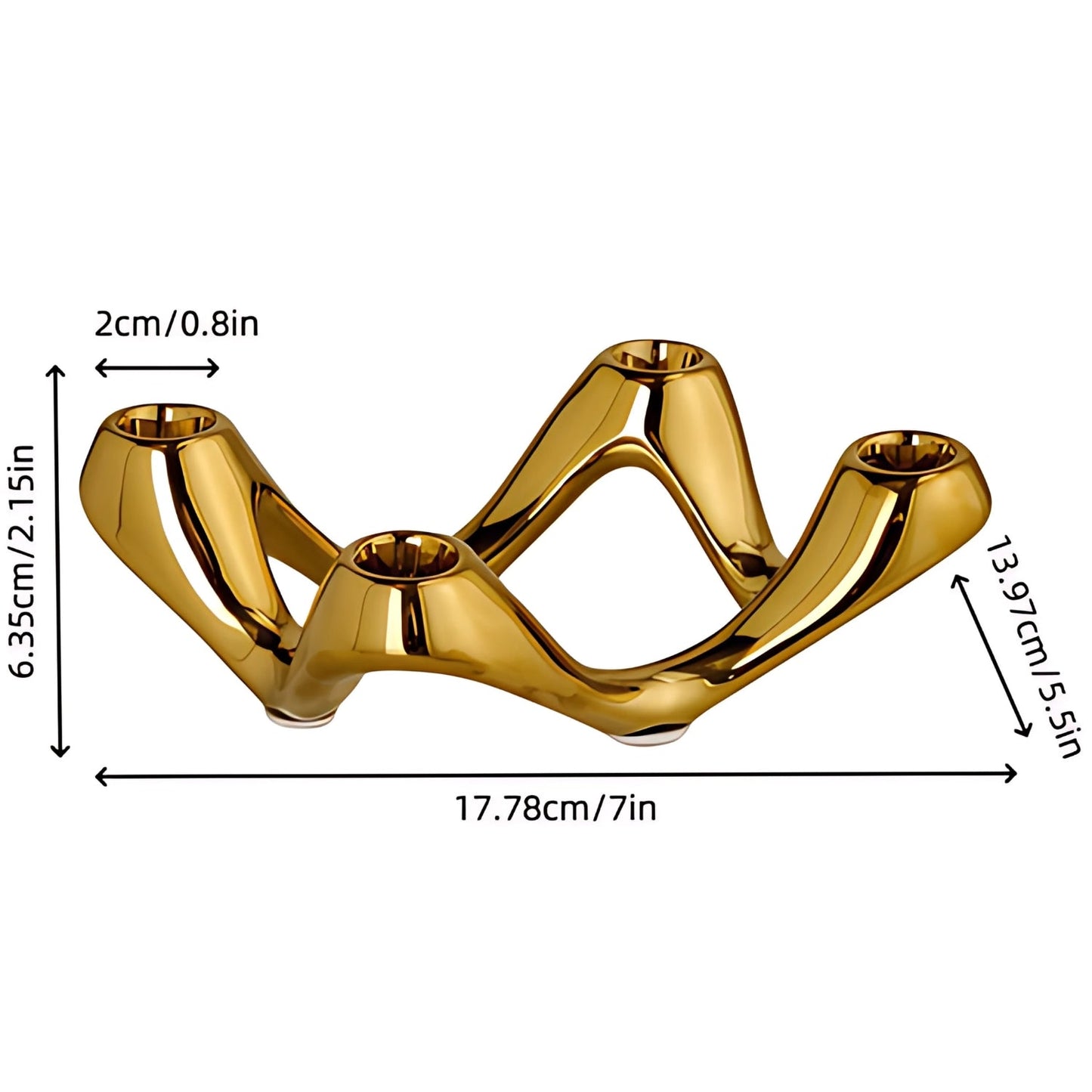 Bougeoir décoratif à effet ondulation cosmique pour la maison et le centre de table
