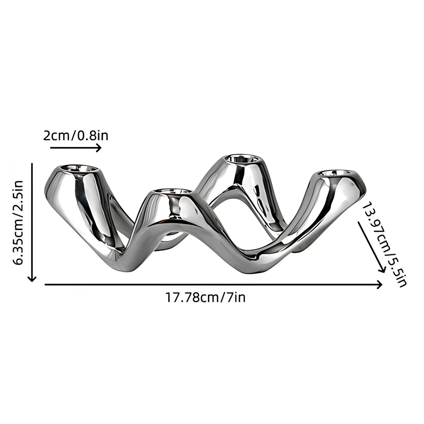 Bougeoir décoratif à effet ondulation cosmique pour la maison et le centre de table