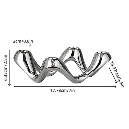 Bougeoir décoratif à effet ondulation cosmique pour la maison et le centre de table