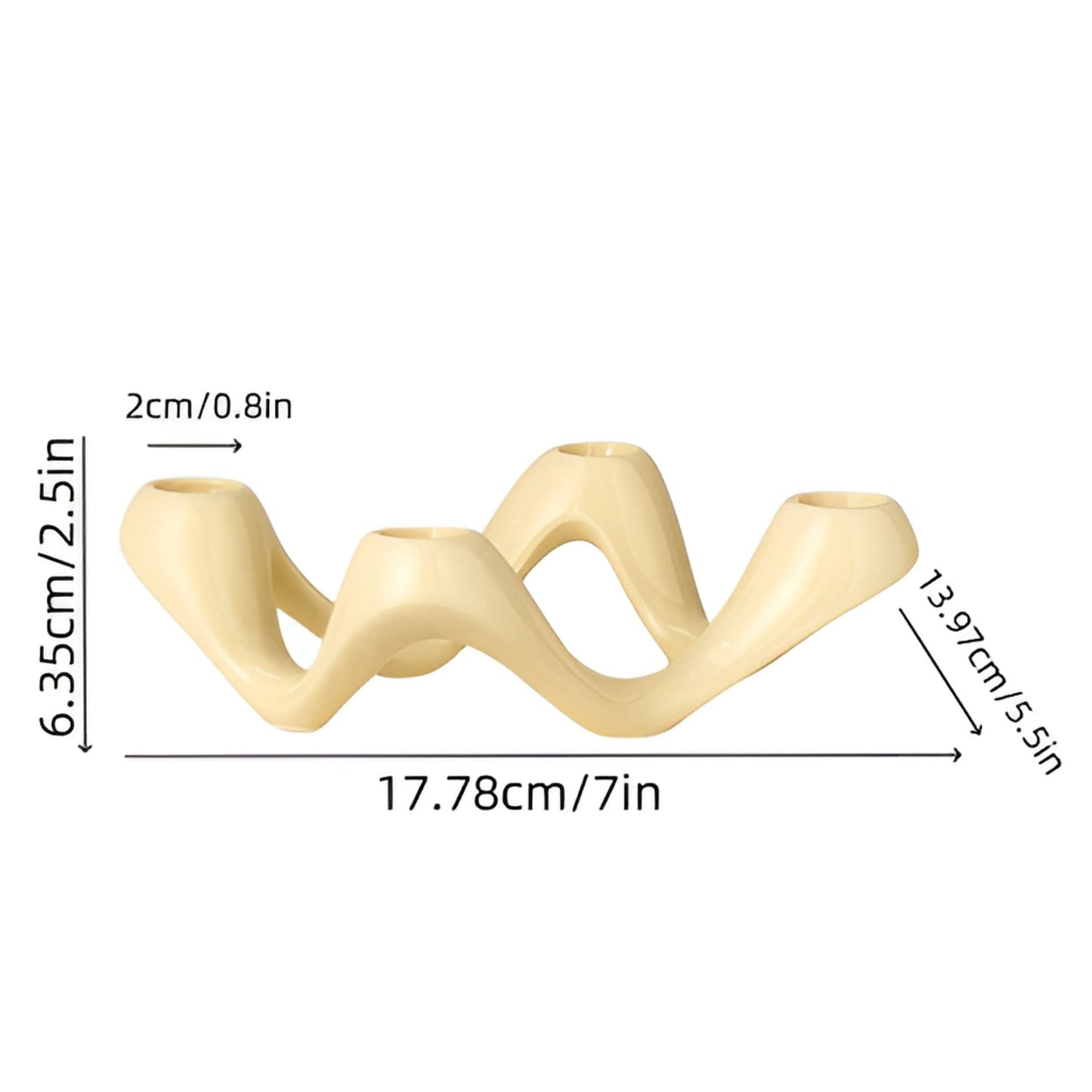 Bougeoir décoratif à effet ondulation cosmique pour la maison et le centre de table
