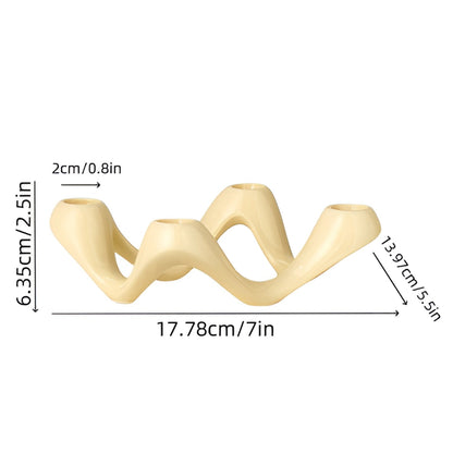 Bougeoir décoratif à effet ondulation cosmique pour la maison et le centre de table