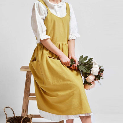 Kreuzrücken-Schürze mit Taschen 