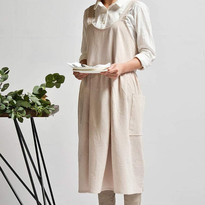 Kreuzrücken-Schürze mit Taschen 