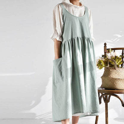 Kreuzrücken-Schürze mit Taschen 