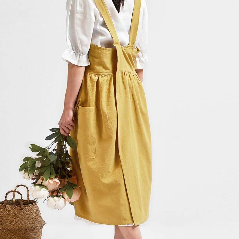 Kreuzrücken-Schürze mit Taschen 