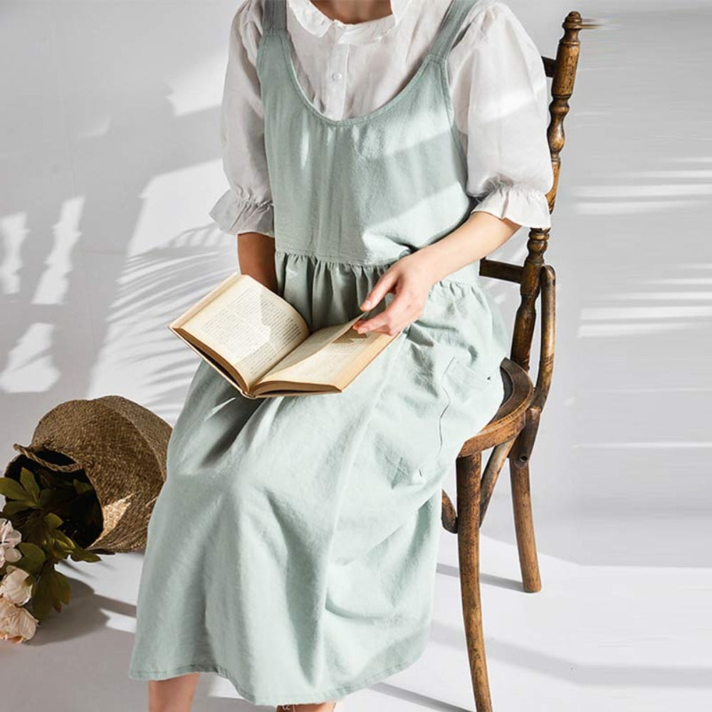 Kreuzrücken-Schürze mit Taschen 