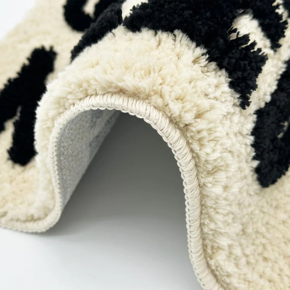 Tapis de bain doux et moelleux pour la décoration de la salle de bain - Tapis antidérapant en peluche